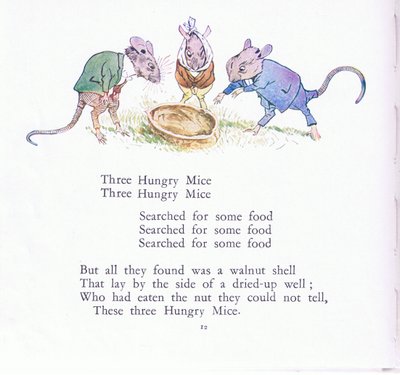 Three hungry mice, three hungry mice, searched for some food by Walton Corbould